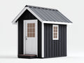 Casetta da giardino - Legno - 195x155x220 cm - Nero-Bianco-Grigio - Stile moderno