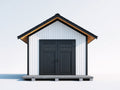 Casetta da giardino - Legno - 260x210x245 cm - Bianco-Grigio antracite-Marrone - Stile contemporaneo